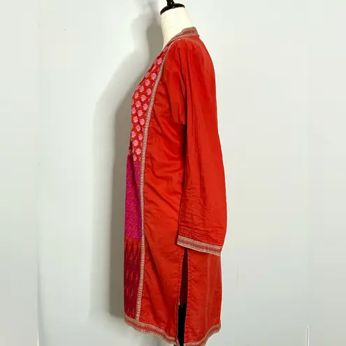 Khaadi Pret Embroidered Pakistani Kurta in Shades of Red, Pink, Orange, size 14 Red