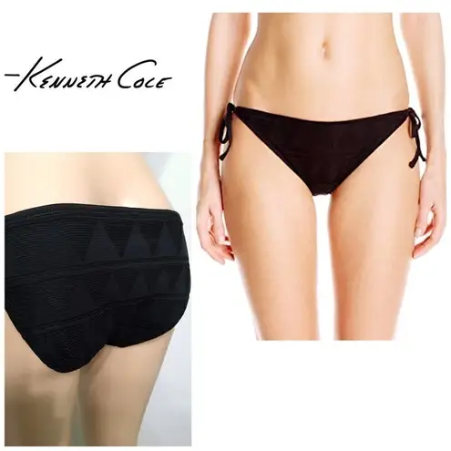 Kenneth Cole Black Net York Deco bikini bottoms. NWOT