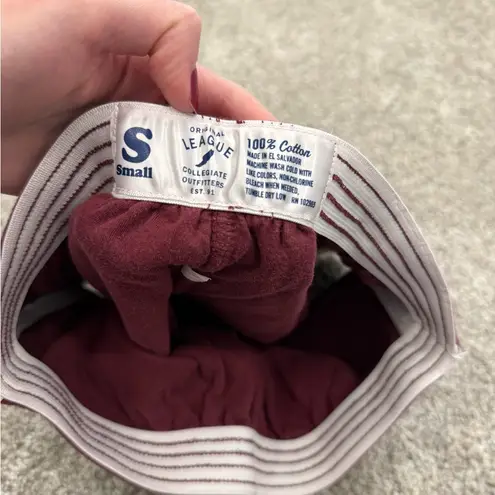 Maroon Knit Harvard Shorts Red