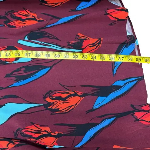 Anthropologie Corey Lynn Calter Floral Maxi Dress Size Small Maroon Sleeveless Red