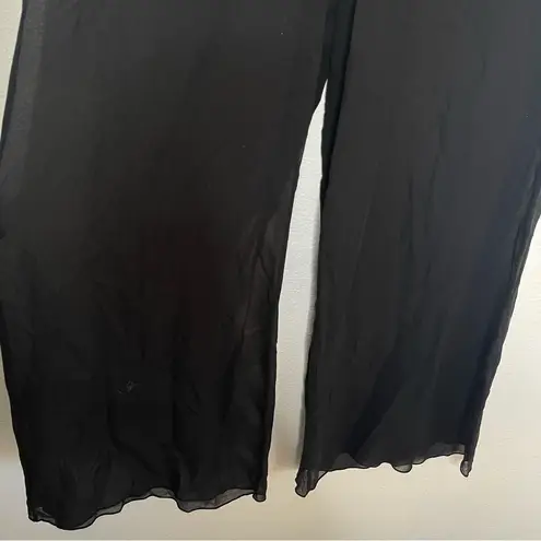 a.n.a NWT  Catherine Sheer Wide Leg Black Pants SIZE L LARGE