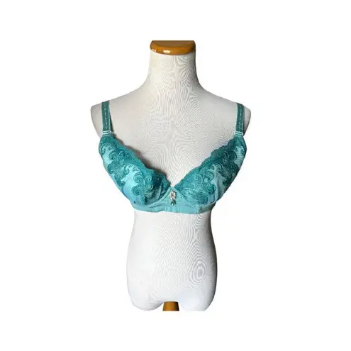 NWT Womens Fineying Lace Full Coverage Lace Embellished Bra