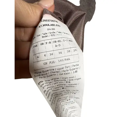 NWT MaxMara Virgin Wool Wrap Dress – Women’s Size 4 Brown