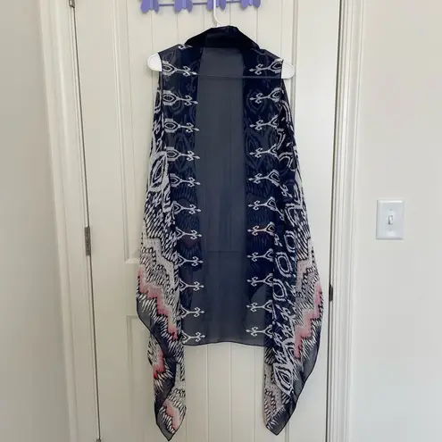Women’s unbranded sheer patterned overlay cardigan — one size Blue Size undefined