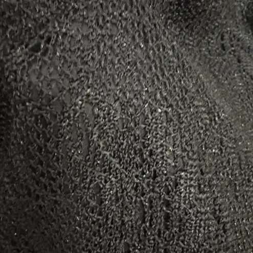 Jessica Howard Black Lace with Fringe Bottom Sleeveless Knee Length Dress Size 8