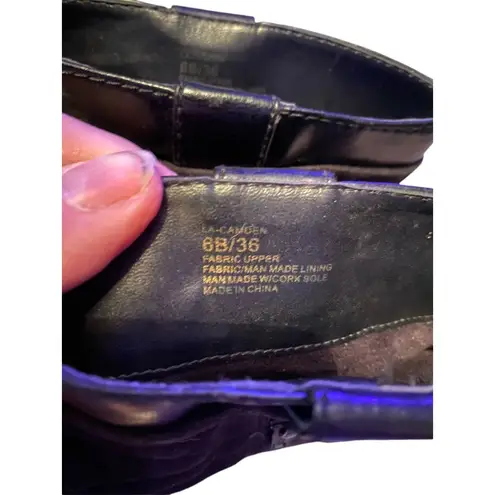 Laura Ashley black suede designer boots. Size 6