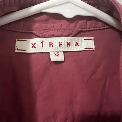 Xírena Women's XS Pink Red Long Sleeve Button