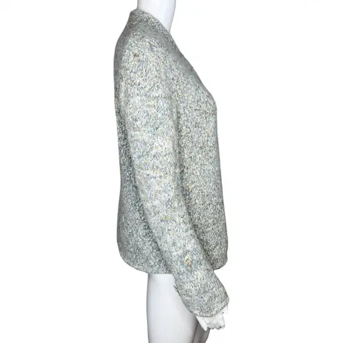 Alps Sweater Womens Medium Gray Button Front Cardigan Alpaca Blend Warm Cozy