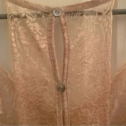 Nina Kendosa Paris Camisole Silky Lace Eyelash Fringe Top Size Small to Medium