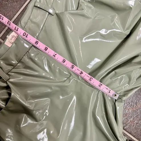 Camila Coelho NEW Revolve Cyrus Faux Patent Leather Pants Sage Green XS NWT