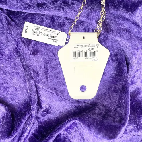 New Directions Gold Disc Drop Necklace Statement Minimalist Fashion Geometric Purple