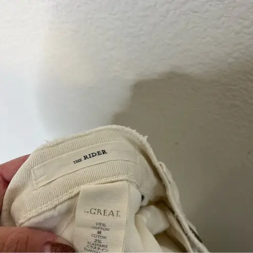 The Great Rider Wide Leg Jeans Stone Cream White Womens Size 28