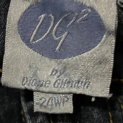 NWT WO SIZE 24 Petite DG2 by Diane Gilman Embroidered Denim Jeans Blue