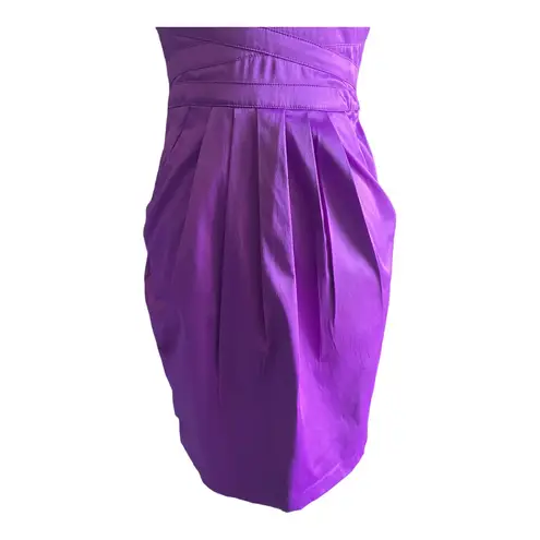 Bisou Bisou Stunning purple satin like semi formal dress