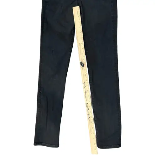 Veronica Beard Black Raven High Rise Button Fly Skinny Jeans Size 26 Denim