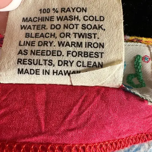 Jams World Floral Tropical Print Honolulu Hawaii Wrap Skirt Women's Size XL