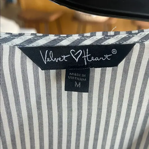 Velvet Heart Blue Striped Women's Top