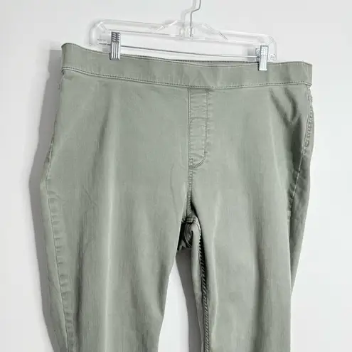 Soft Surroundings NWOT Ultimate Denim Pull-On Bootcut Jeans Dusty Olive Size 1X