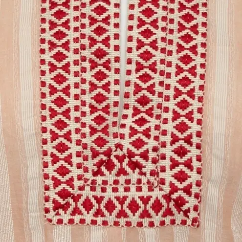 Lemlem NWT Nefasi Long Sleeve Mini Dress Coral L