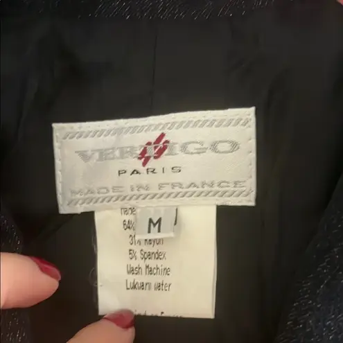 Vertigo Paris | Denim Blazer with Notched Lapel Medium