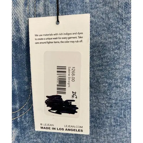 NWT Le Jeans Los Angeles Sz.25 Designer Denim Cropped Sabine High Waisted Blue