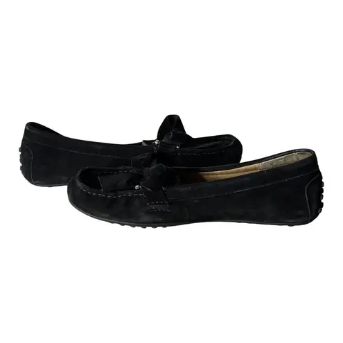 Lauren Ralph Lauren Shoes Womens 6B Black Bayleigh Bow Driving Moccasin Flats Size 6