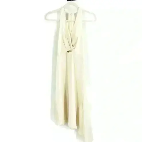 Halston Heritage Halston‎ Heritage Evening Collection Halter Satin Cream Dress Size 0
