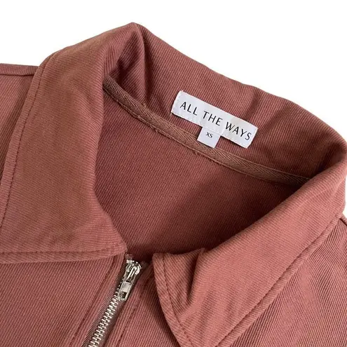 ALL THE WAYS Stasia Zip Up in Brown Brown Size XS