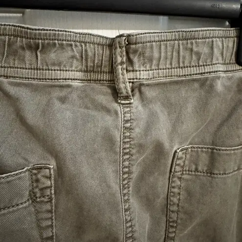 J. Jill Soft Chino Khaki Mom Cargo Stretch Pants Light Green Plus Size 18