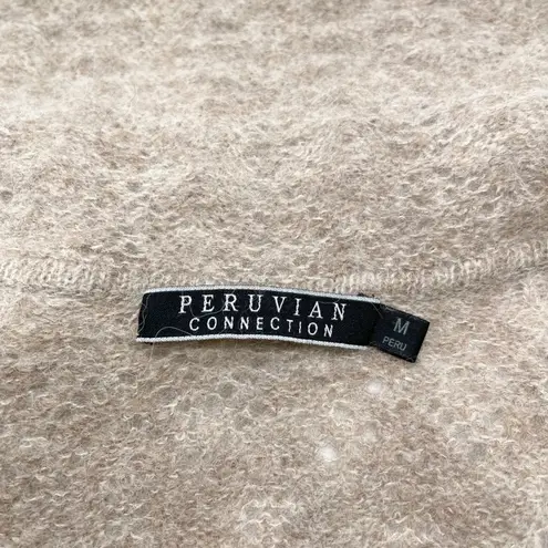 Peruvian Connection Womens Cardigan Sweater Medium Alpaca Wool Minimalist Boho