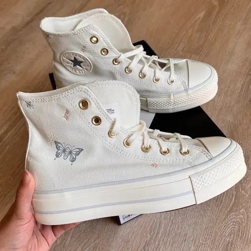 Converse NEW  Chucks All Star Lift High Top Platform Sneakers Tiny Tattoos 6.5