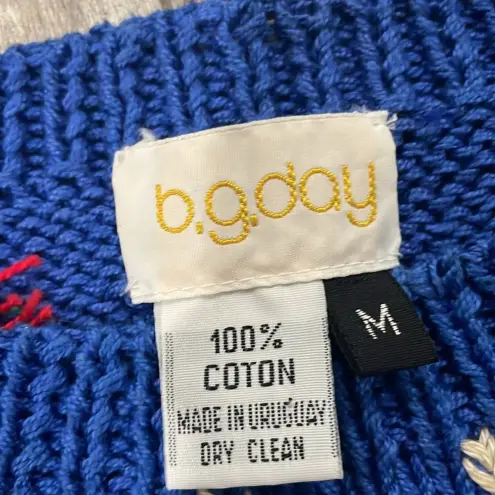 Vintage cotton b.g.day sweater Blue Size M