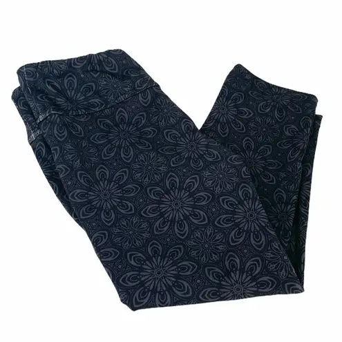 Everlast Floral Athletic Leggings, Black, Small