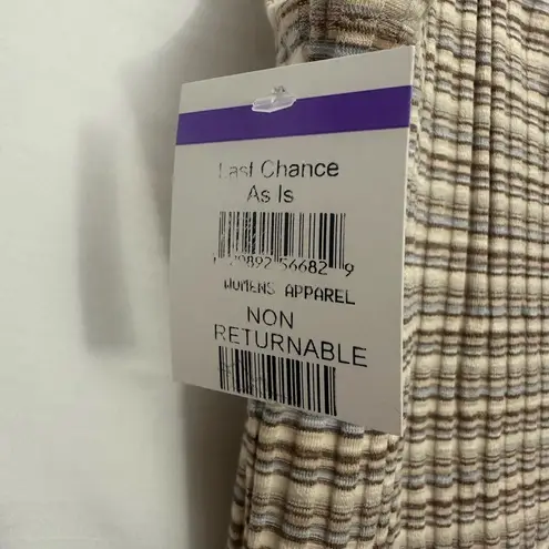Nation Ltd Babs Tank Size Large In Layer Cake Striped Ribbed Square Neck NWT
