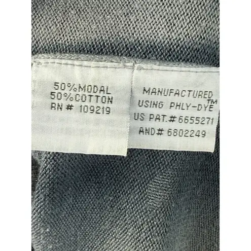 A6 MA+CH Marika Charles Tie Dye Blue Gray Long Sleeve Top Blouse Sz 8