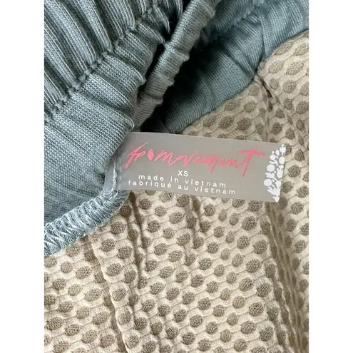 Free People Movement Women's Sz XS Blue Combo Nothing But Net Snap Pants NEW