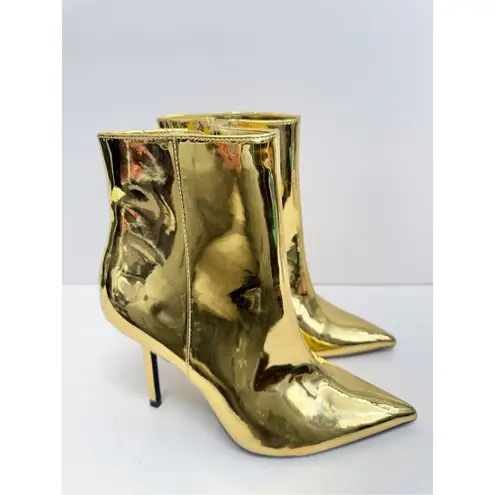 INC International Concepts Boots Size 7 Gold Pointed Toe Stiletto Heels