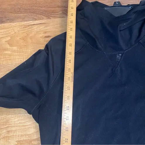 Yogalicious  Lux Black Women's Hoodie Cowl Neck Workout Long Sleeve L Athletic