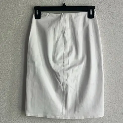 L'Agence Brandy Pull On Pencil Skirt in Coated White, NWT, Size XS $235