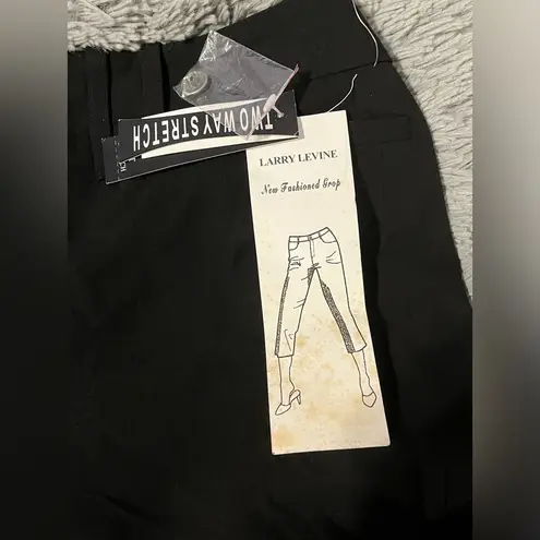 Larry Levine Women’s Black Stretch New Fashioned Crop Pants Size 12 NWT