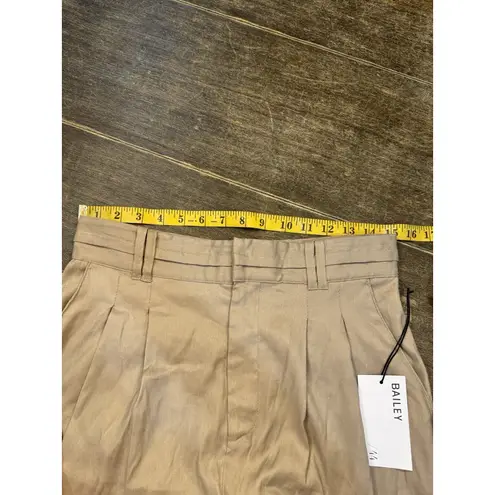 Bailey 44 Nava Pant Khaki Size Medium DRF High Rise Wide Leg Pleated Linen Blend