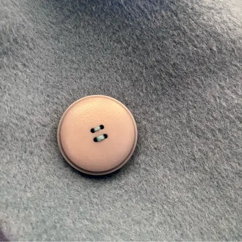 Vintage Crestmoor Wool Norwegian Fox Fur Collar Pea Coat 50s 60's Blue Size M