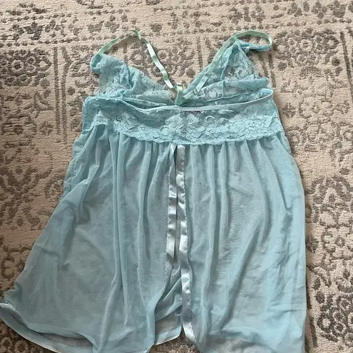 Powder blue babydoll lingerie Size M