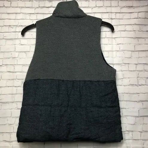 White Crow Wool Blend Snap Front Puffer Vest Size Medium