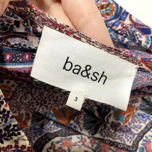 Ba&sh Baraka Rose Sleeveless Paisley Printed Maxi Dress Large Boho Hippie Shift