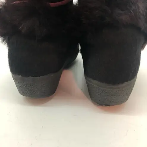 Tecnica vintage goat hair fur black boots veruska Size 8