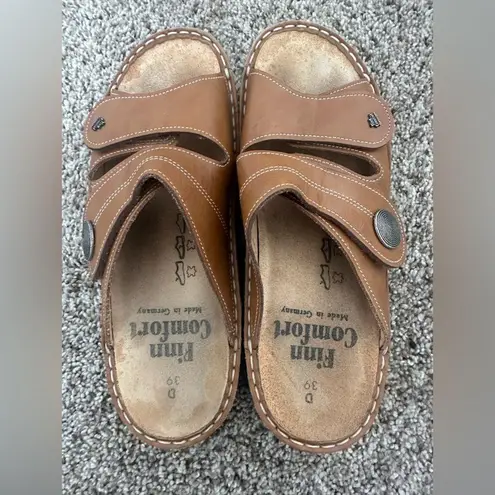 FINN COMFORT SANSIBAR SLIDE SANDAL Tan 39 Size 8.5