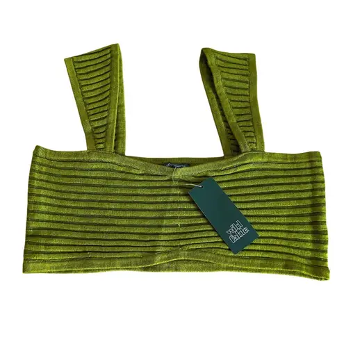 Wild Fable  Women's Green Apple Ribbed Sweater Tiny Bra Top - Size XXS - NWT thumbnail 1
