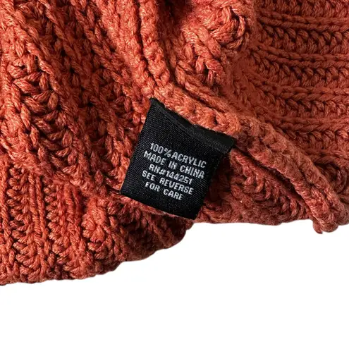 Moon & Madison Terra Cotta Knit Crop Sweater Women's Size Medium | 26