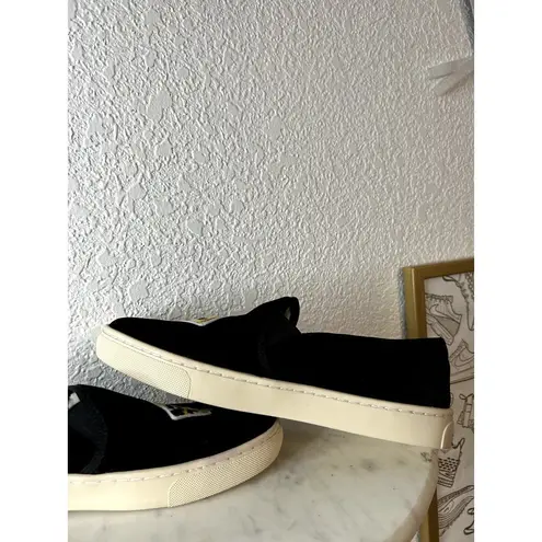 Soludos Jaguar Black Velvet Sneaker Womens Size 8.5 EUC